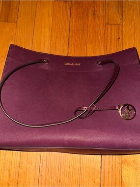 Michael Kors Red/Oxblood Leather Shoulder Tote NWT